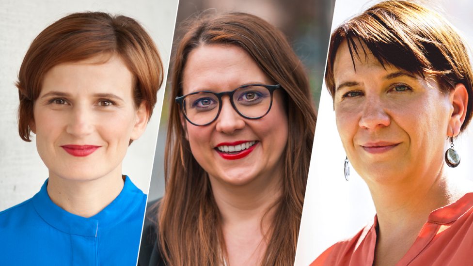 Katja Kipping, Anja Mayer, Katharina Slanina