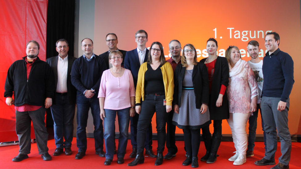 Gruppenbild des Landesvorstands der LINKEN Brandenburg
