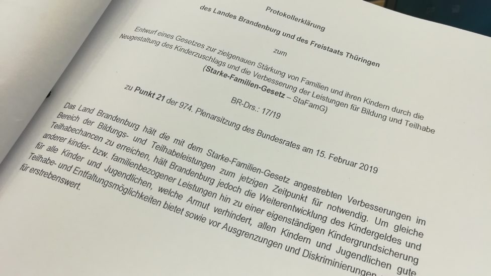 Foto eines ausgedruckten Dokuments